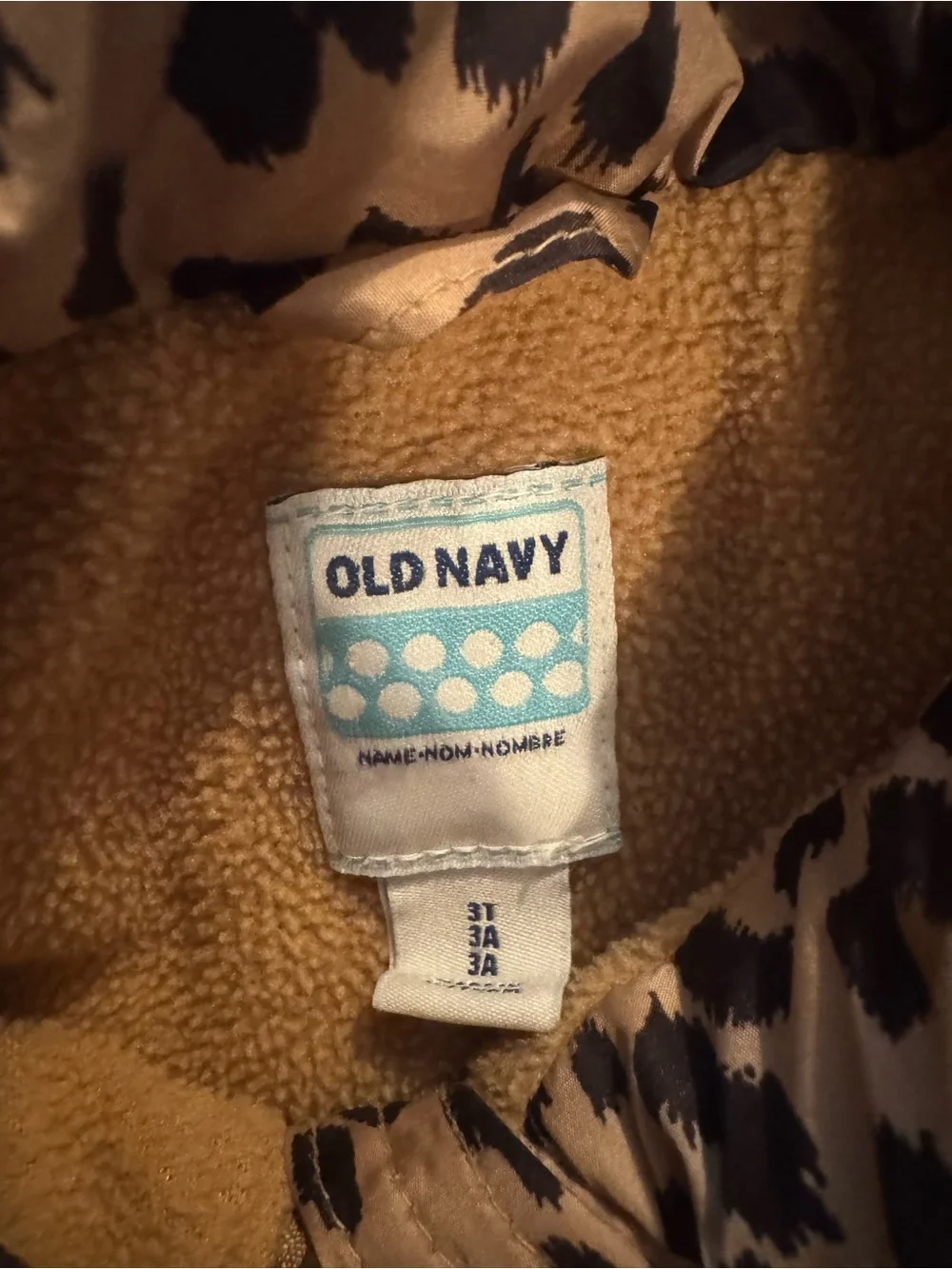 Old Navy Toddler Girl Leopard Print Puffer Vest 3t